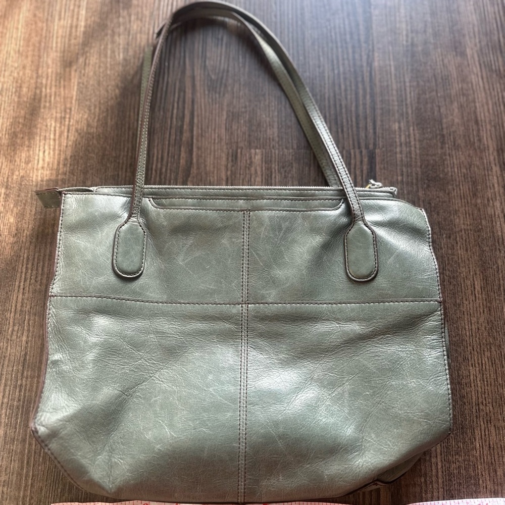 Green/Grey Hobo (brand) Leather Bag